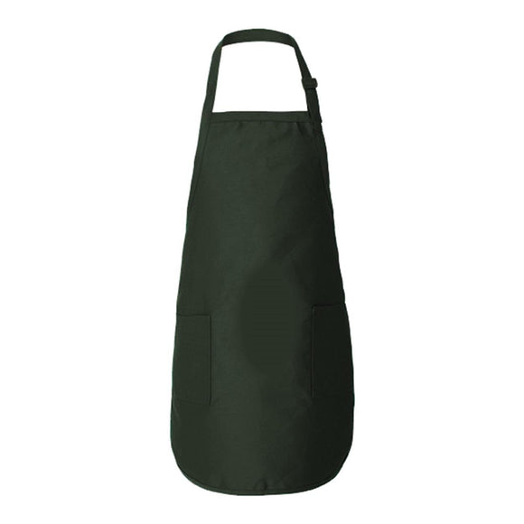 Q4350 Q-Tees Full-Length Apron with Pockets Forest