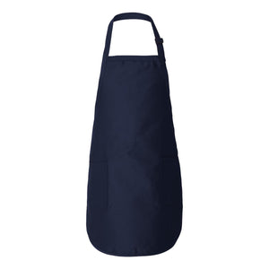 Q4350 Q-Tees Full-Length Apron with Pockets Navy