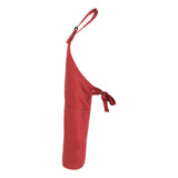 Q4350 Q-Tees Full-Length Apron with Pockets Red