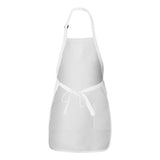 Q4350 Q-Tees Full-Length Apron with Pockets White