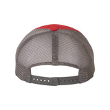 111 Richardson Garment-Washed Trucker Cap Red/ Charcoal