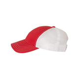 111 Richardson Garment-Washed Trucker Cap Red/ White