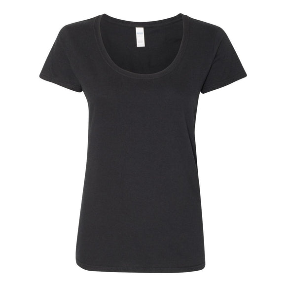 64550L Gildan Softstyle® Women’s Deep Scoop Neck T-Shirt Black