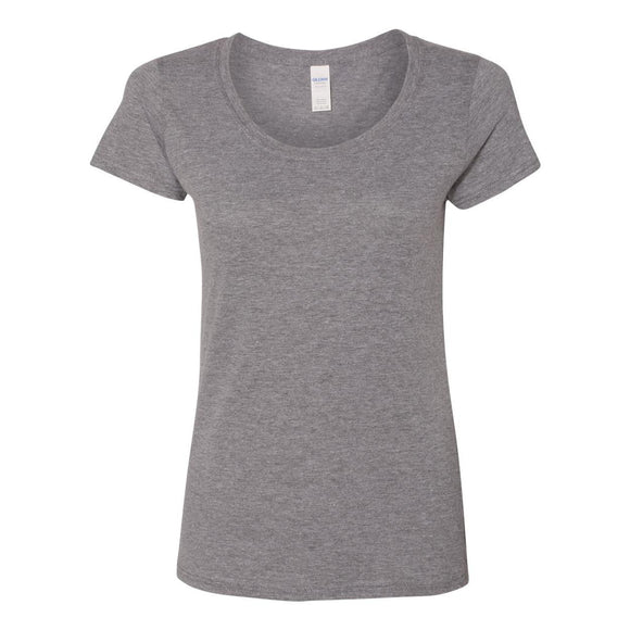 64550L Gildan Softstyle® Women’s Deep Scoop Neck T-Shirt Graphite Heather