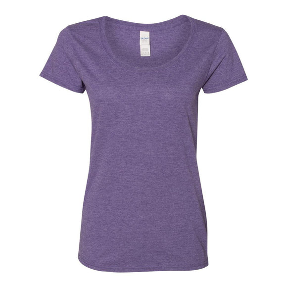 64550L Gildan Softstyle® Women’s Deep Scoop Neck T-Shirt Heather Purple