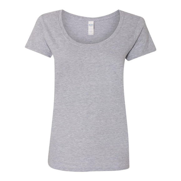 64550L Gildan Softstyle® Women’s Deep Scoop Neck T-Shirt Sport Grey
