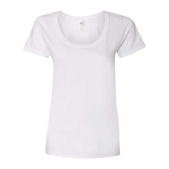64550L Gildan Softstyle® Women’s Deep Scoop Neck T-Shirt White