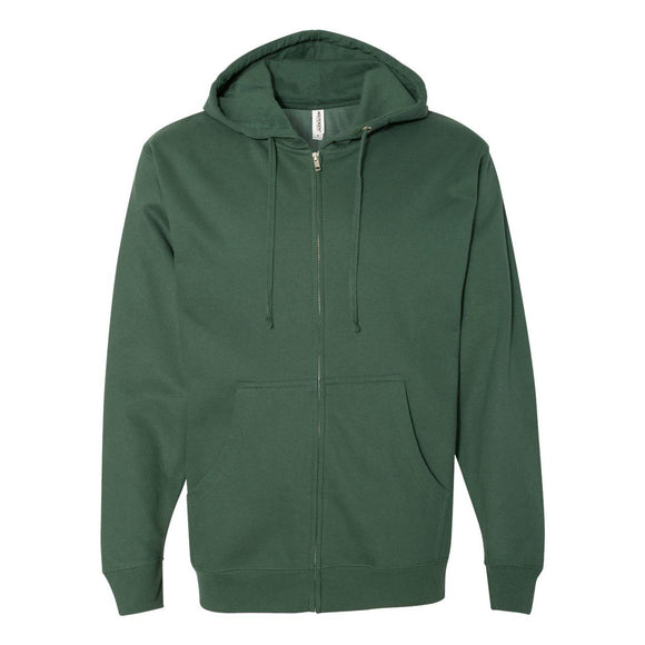 SS4500Z Independent Trading Co. Midweight Full-Zip Hooded Sweatshirt Alpine Green
