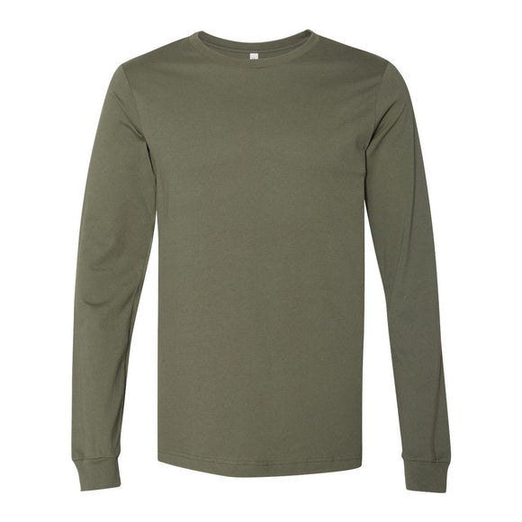 3501 BELLA + CANVAS Unisex Jersey Long Sleeve Tee Military Green