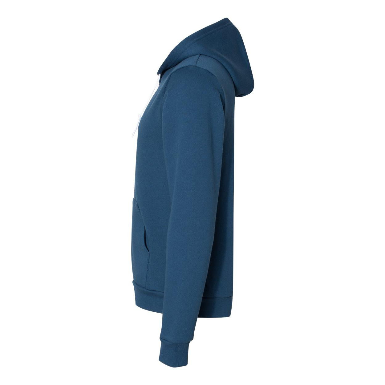 F497 American Apparel Flex Fleece Unisex Full-Zip Hoodie Sea Blue – Detail  Basics Canada