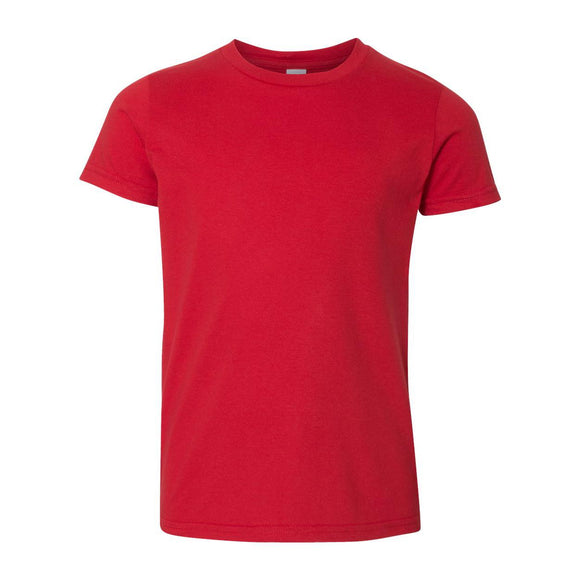2201W American Apparel Youth Fine Jersey Tee Red