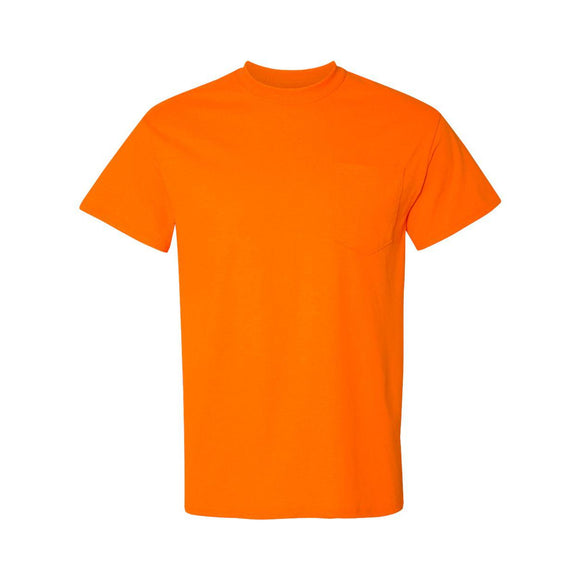 8300 Gildan DryBlend® Pocket T-Shirt Safety Orange
