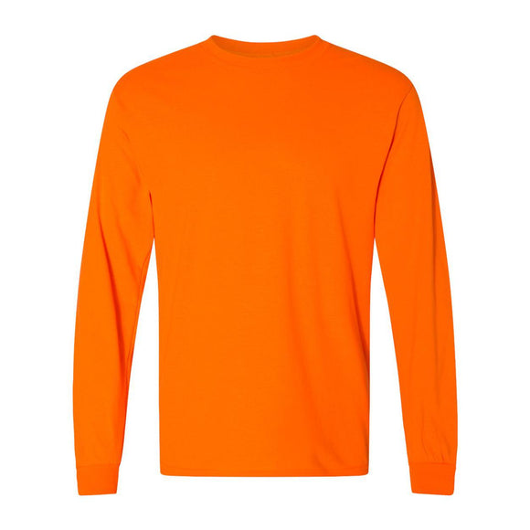 8400 Gildan DryBlend® 50/50 Long Sleeve T-Shirt Safety Orange