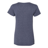 5V00L Gildan Heavy Cotton™ Women’s V-Neck T-Shirt Heather Navy