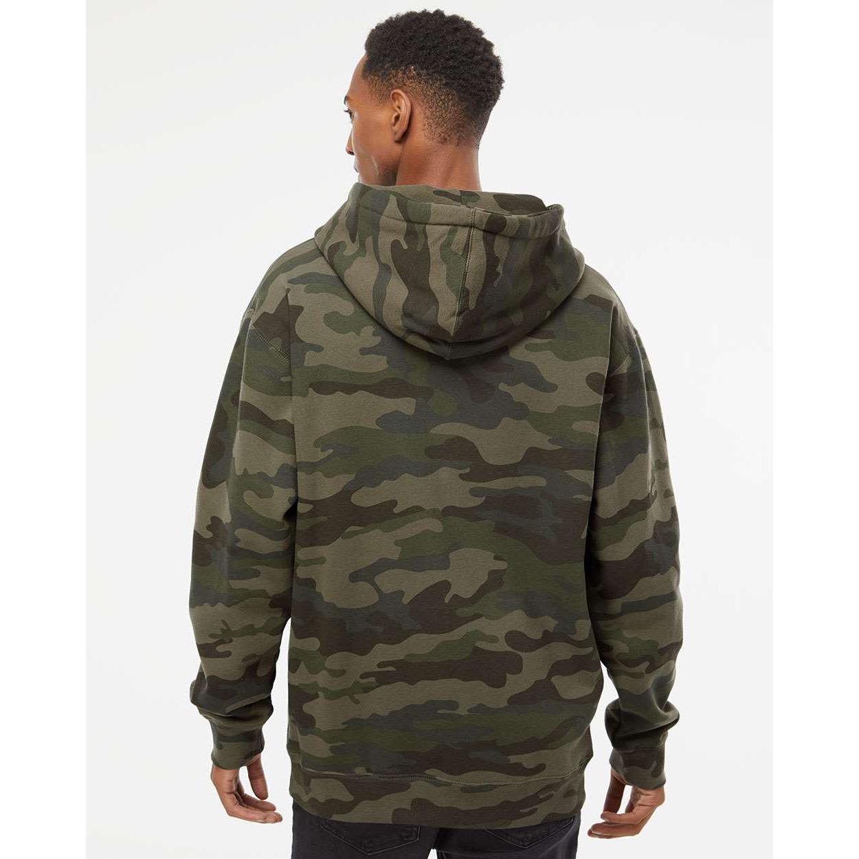 Independent Trading Co. IND4000 Heavyweight Hooded Sweatshirt - Black Camo 2XL