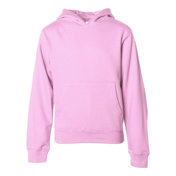SS4001Y Independent Trading Co. Youth Midweight Hooded Sweatshirt Light Pink