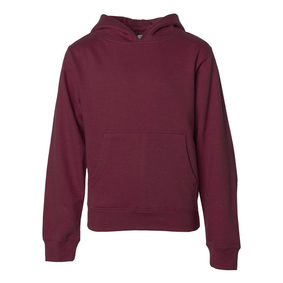 SS4001Y Independent Trading Co. Youth Midweight Hooded Sweatshirt Maroon