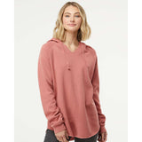 PRM2500 Independent Trading Co. Women’s Lightweight California Wave Wash Hooded Sweatshirt Dusty Rose