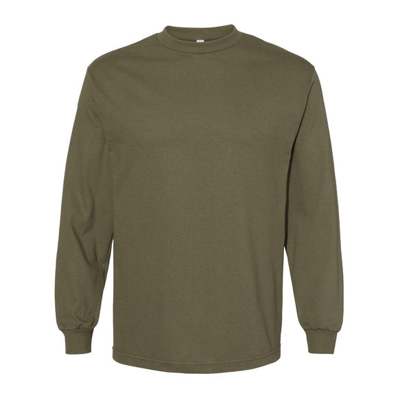 1304 American Apparel Unisex Heavyweight Cotton Long Sleeve Tee Military Green