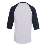 1334 ALSTYLE Classic Raglan Three-Quarter Sleeve T-Shirt Athletic Heather/ Navy