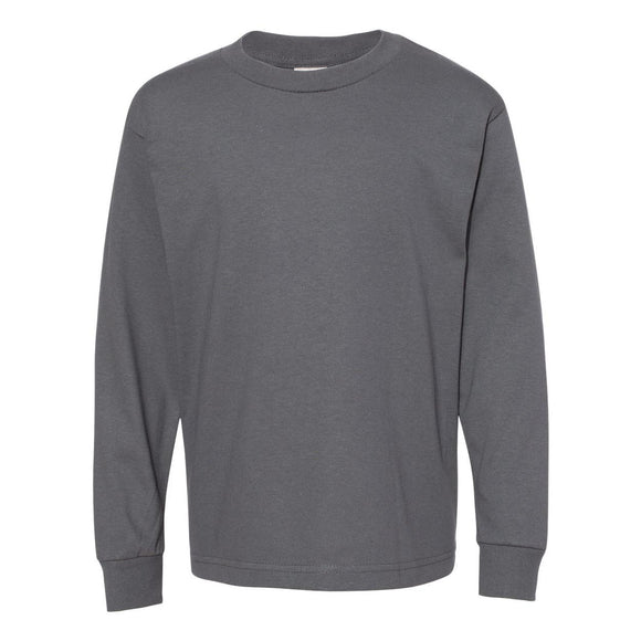3384 ALSTYLE Youth Classic Long Sleeve T-Shirt Charcoal