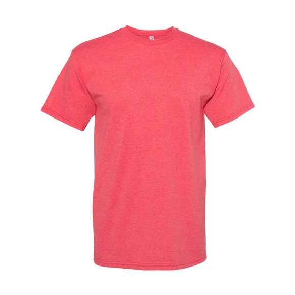1701 American Apparel Midweight Cotton Unisex Tee Heather Red