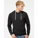 SS1000 Independent Trading Co. Icon Lightweight Loopback Terry Hooded Sweatshirt Black