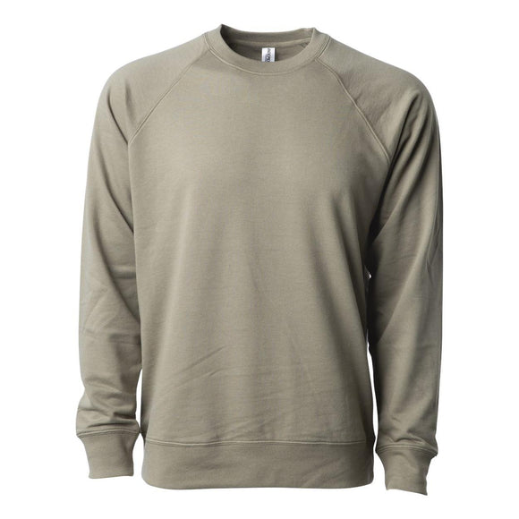 SS1000C Independent Trading Co. Icon Lightweight Loopback Terry Crewneck Sweatshirt Olive