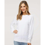 SS1000C Independent Trading Co. Icon Lightweight Loopback Terry Crewneck Sweatshirt White