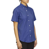 18CV301 Van Heusen Women's Oxford Short Sleeve Shirt French Blue