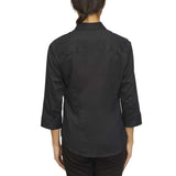 18CV304 Van Heusen Women's Three-Quarter Sleeve Twill Shirt Black