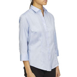 18CV304 Van Heusen Women's Three-Quarter Sleeve Twill Shirt English Blue