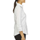 18CV304 Van Heusen Women's Three-Quarter Sleeve Twill Shirt White