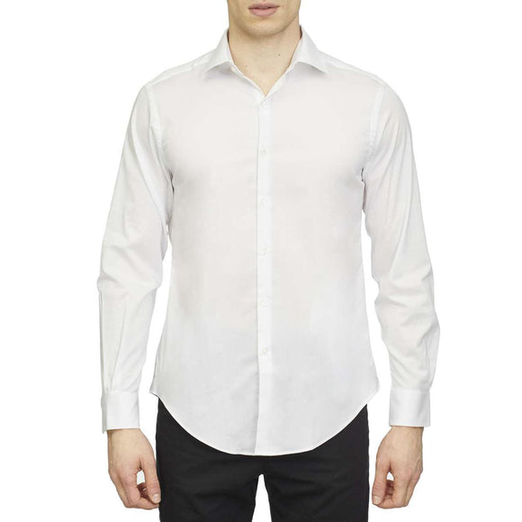 18CV316 Van Heusen Slim-Fit Twill Shirt White