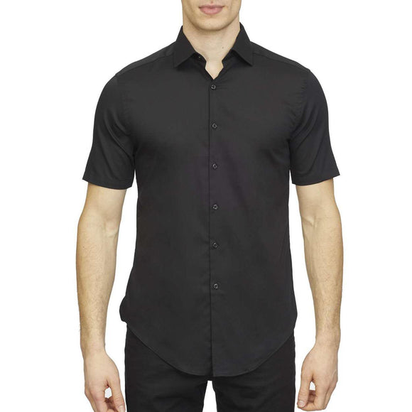18CV317 Van Heusen Slim-Fit Twill Shirt Black