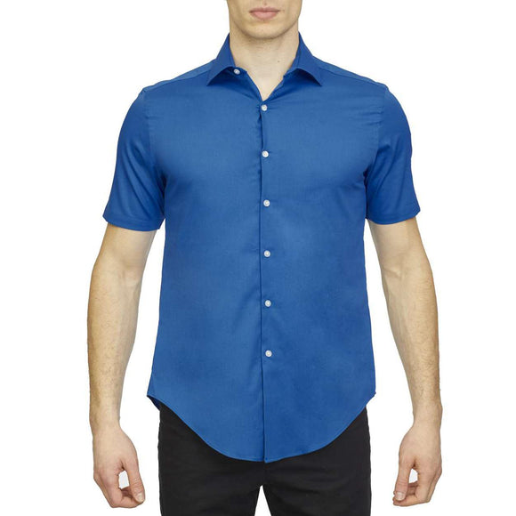 18CV317 Van Heusen Slim-Fit Twill Shirt Ultra Blue