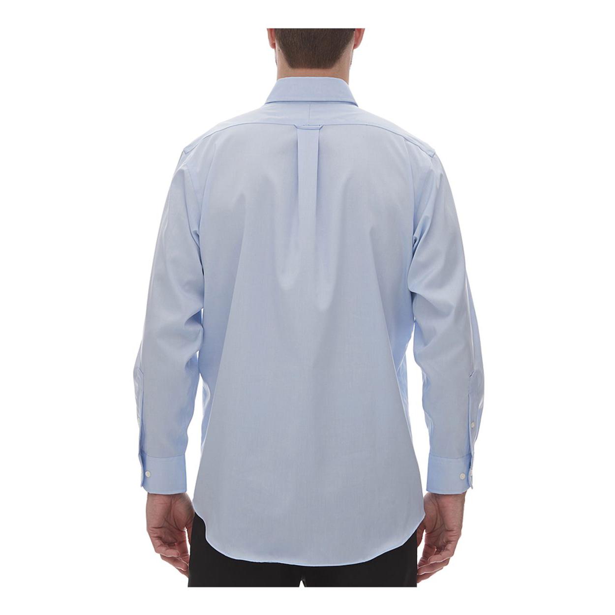  Van Heusen Men's Dress Shirt Regular Fit Non Iron Solid, Blue  Mist, 14.5-15 Neck 32-33 Sleeve : Clothing, Shoes & Jewelry