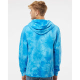 PRM4500TD Independent Trading Co. Midweight Tie-Dyed Hooded Sweatshirt Tie Dye Aqua Blue