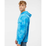 PRM4500TD Independent Trading Co. Midweight Tie-Dyed Hooded Sweatshirt Tie Dye Aqua Blue