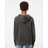 PRM1500Y Independent Trading Co. Youth Midweight Pigment-Dyed Hooded Sweatshirt Pigment Black